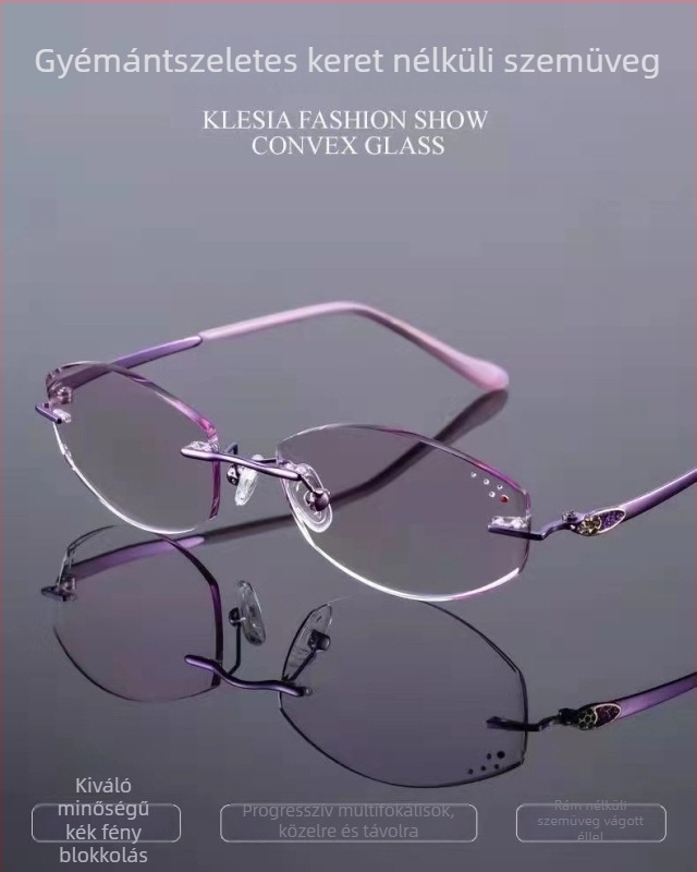 Zhuoying keret nélküli olvasószemüveg PC lencsékkel, kékfény elleni bevonattal és multifokális funkcióval