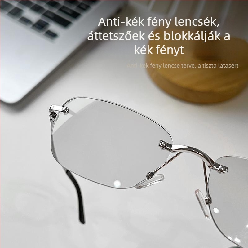 Keret nélküli olvasószemüveg fotokróm lencsékkel, keret fém- és műgyanta kerettel, 2025 tavaszi megjelenés