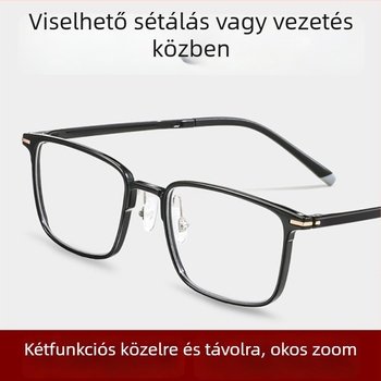 Olvasó szemüveg anti-kék fény, többfókuszú lencsék közeli és távoli használatra, okos zoom, ultra-könnyű, HD