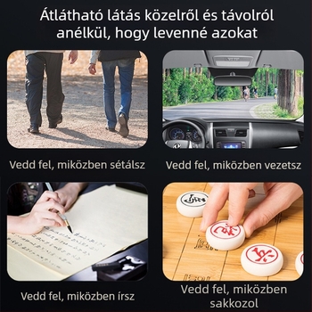 Olvasó szemüveg anti-kék fény, többfókuszú lencsék közeli és távoli használatra, okos zoom, ultra-könnyű, HD