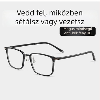 Olvasó szemüveg anti-kék fény, többfókuszú lencsék közeli és távoli használatra, okos zoom, ultra-könnyű, HD