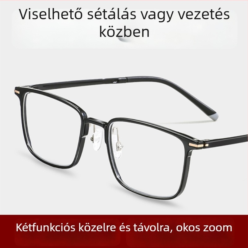 Olvasó szemüveg anti-kék fény, többfókuszú lencsék közeli és távoli használatra, okos zoom, ultra-könnyű, HD