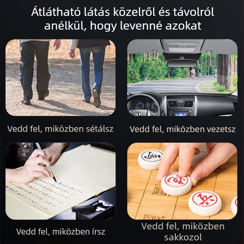 Olvasó szemüveg anti-kék fény, többfókuszú lencsék közeli és távoli használatra, okos zoom, ultra-könnyű, HD