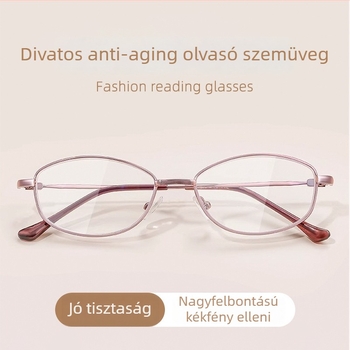 Olvasószemüveg PC lencsékkel, kékfény elleni védelem, teljes keret, ovális alak