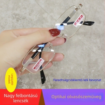 Olvasószemüveg gyanta lencsékkel és kékfény elleni bevonattal, teljes keret, négyszögletes formájú