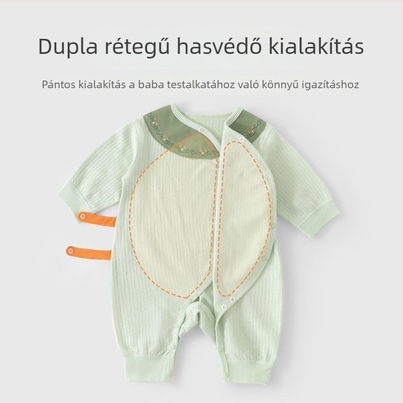 Youqi újszülött pamut hosszú ujjú overál – őszi–tavaszi időszakra, mászásra, stil monasztikus