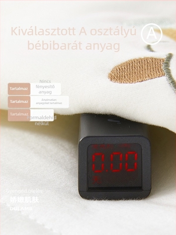Pamut babaroverál, újszülött, uniszex, hosszú ujjú, vastag anyag