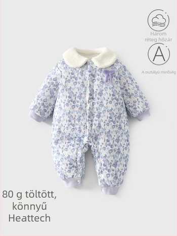 100% pamut baba overál, téli vastag, hosszú ujjú, újszülött lány