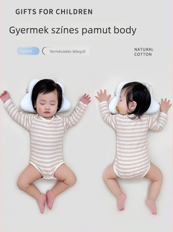 Újszülött pamut kötött romper hosszú ujjú, pulóver-stílus, 100% pamut, tavasz–őszre.