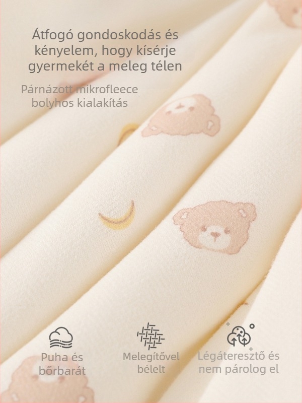 Baba tömött overál leválasztható kapucnival - 300 g, vastag téli pamut, uniszex, hosszú ujjú