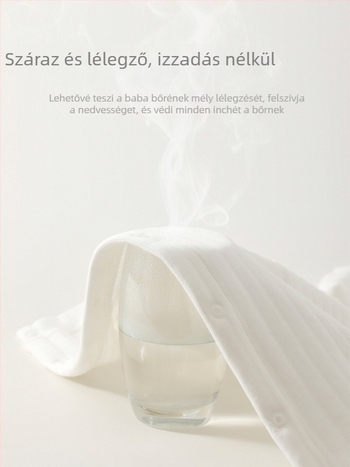 Csecsemő pamut overall őszi-téli, 100% pamut, hosszú ujjú, egysoros gombos zárás, uniszex, újszülött
