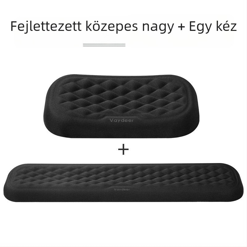 Memóriahabos csuklótámasz mechanikus billentyűzethez és irodai egérpadhoz logóval