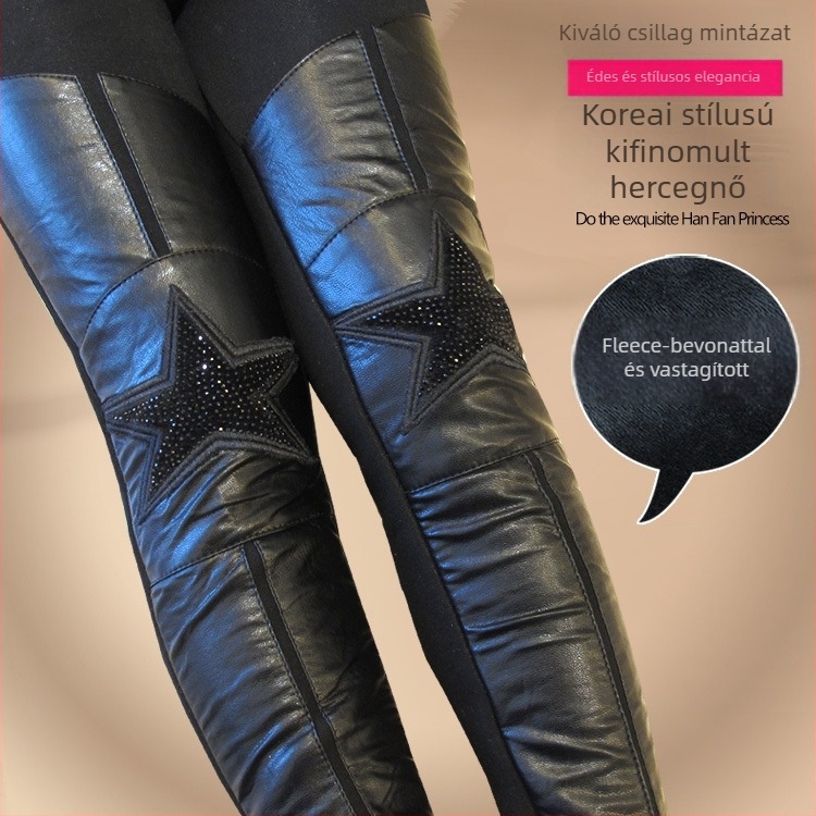 Koreai stílusú pamut leggings lányoknak, középmagas derekú elasztikus derékpánttal, 85% pamut, őszi-téli időszakra, 8 év feletti gyermekeknek