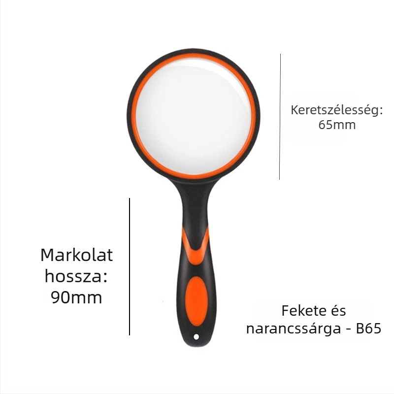 Kézi nagyító üveg magas felbontású olvasáshoz és ékszerek azonosításához, szilikon markolat