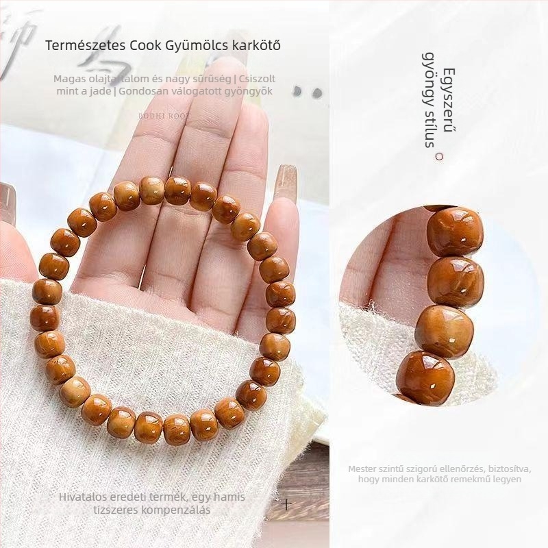 Bodhi gyöngyökből készült buddhista imaruka, egy szálas, modern minimalist stílus, márka Master Chen, Bodhi gyöngyök, 2022 téli kiadás