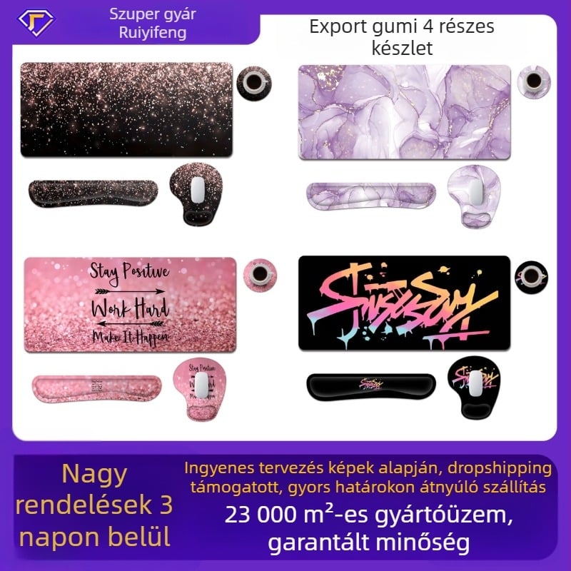 Csuklótámaszos asztali matt – természetes gumi, egyoldalas, hőtranszfer nyomtatás, esports stílus
