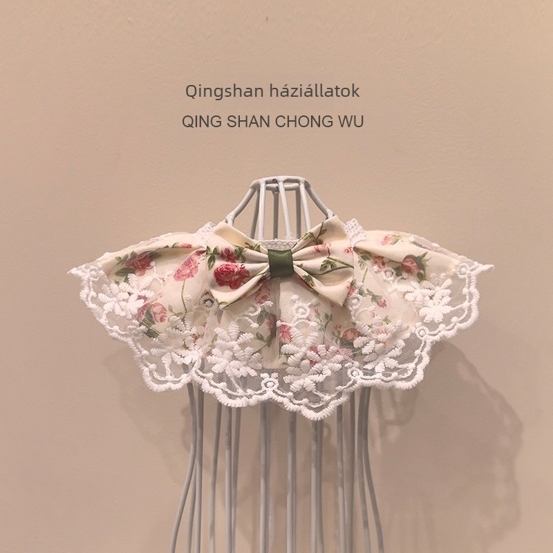 Háziállatok nyálkendője, pamut, hercegnő-stílus, törött virág mintázat, Zhejiang eredet