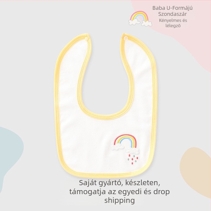 U-formájú nyálkendő baba számára, pamutból, vízálló, uniszex, 0–12 hónapos korcsoport