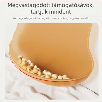 Szilikon etetőnyakkendő – élelmiszer-minőségű szilikon, vízálló és szennyeződés-álló, 0–3 éves babáknak – Ecoplus