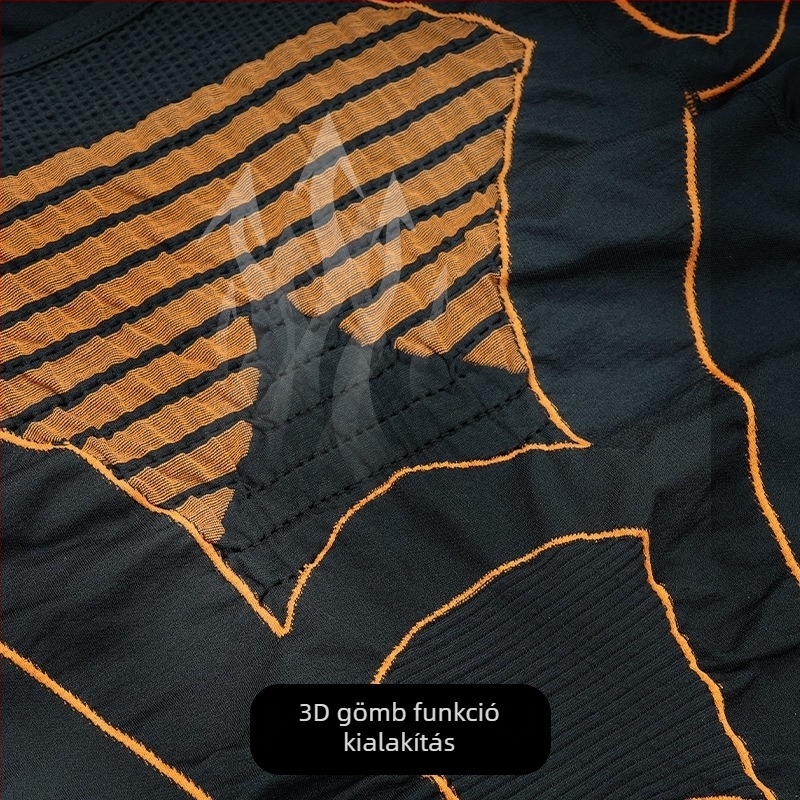 Uniszex kompressziós síruha, kültéri kerékpározáshoz alapréteg, meleg, nedvszívó, hosszú ujjú sportruha