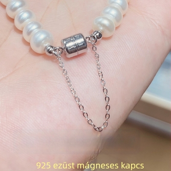 DIY ékszerkiegészítő mágneses záras karkötőhöz, 925-ös ezüst, elektroplating bevonat, Silver frame márka