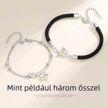 Karkötő – réz, pár-stílus, levél dizájn, Xin Qi