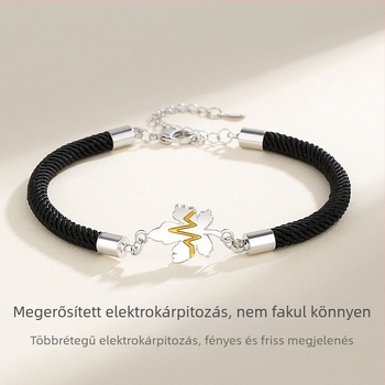 Karkötő – réz, pár-stílus, levél dizájn, Xin Qi