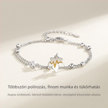 Karkötő – réz, pár-stílus, levél dizájn, Xin Qi