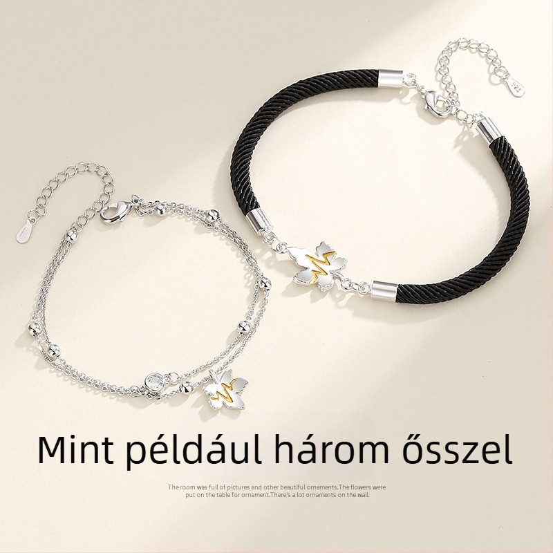 Karkötő – réz, pár-stílus, levél dizájn, Xin Qi