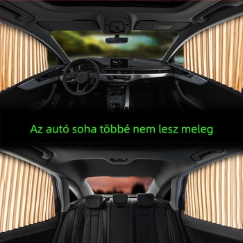 Nylon hálószövésű napvédő autóhoz mágneses rögzítés, univerzális az autóablakhoz, hő- és sugárzás elleni védelem