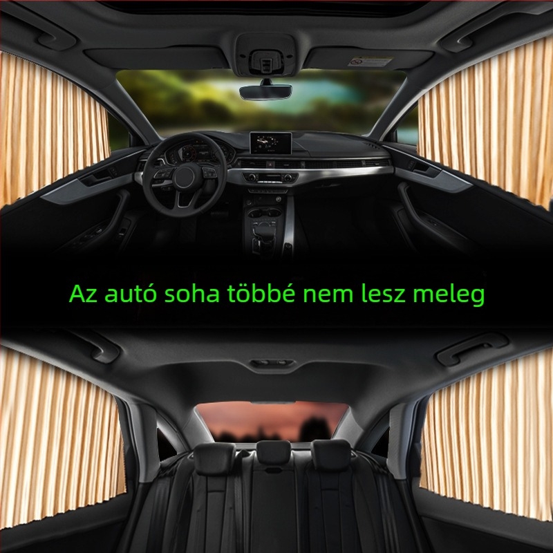 Nylon hálószövésű napvédő autóhoz mágneses rögzítés, univerzális az autóablakhoz, hő- és sugárzás elleni védelem