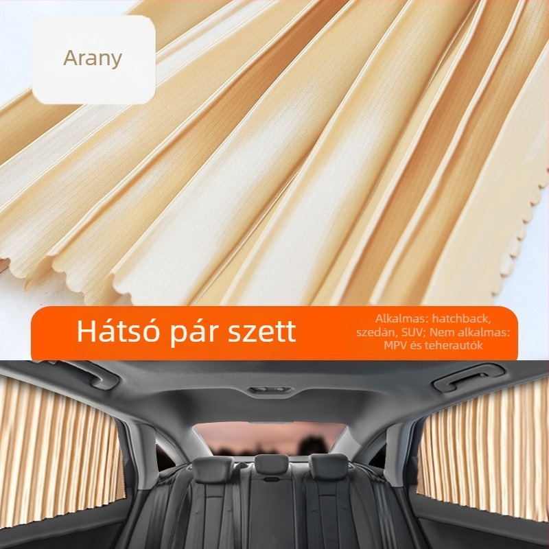 Nylon hálószövésű napvédő autóhoz mágneses rögzítés, univerzális az autóablakhoz, hő- és sugárzás elleni védelem