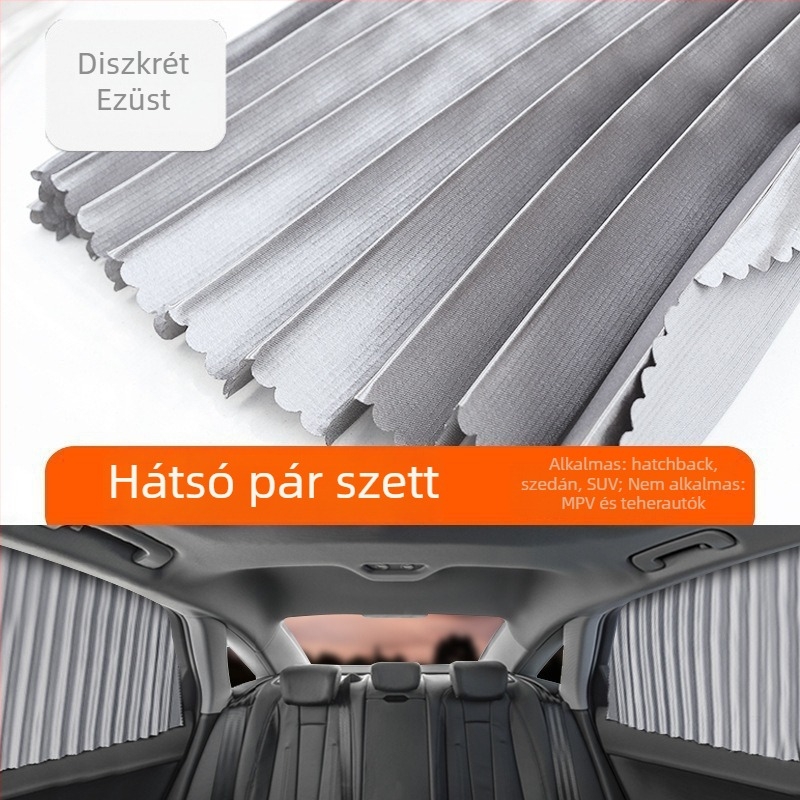 Nylon hálószövésű napvédő autóhoz mágneses rögzítés, univerzális az autóablakhoz, hő- és sugárzás elleni védelem