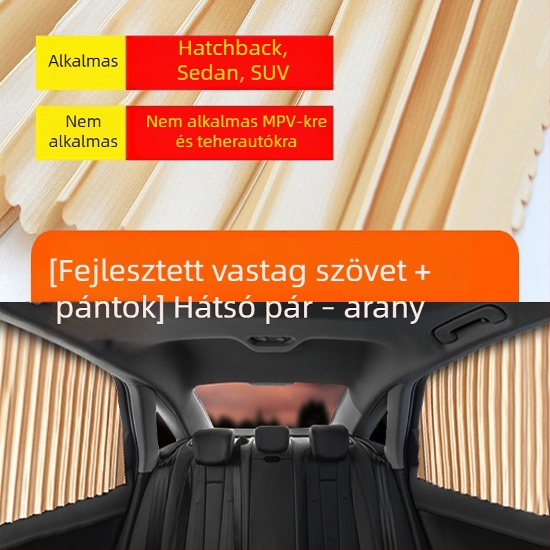 Nylon hálószövésű napvédő autóhoz mágneses rögzítés, univerzális az autóablakhoz, hő- és sugárzás elleni védelem