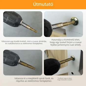 Csavarkivonó készlet, 22 darab, nagysebességű acélból, Chuangxiang Tools, otthoni használatra
