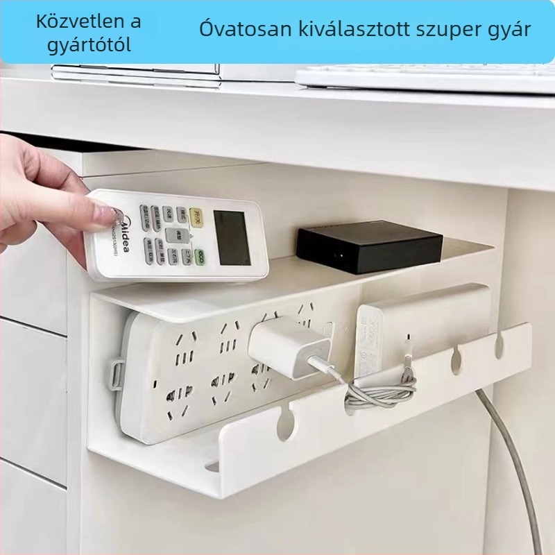 Yuehong márkájú lyukmentes kábelrendező, falra szerelhető routertároló, műanyag