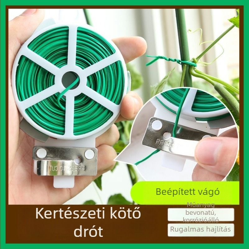Önkioldó kerti kötöző huzal PVC bevonattal, kúszónövényekhez – BEN márka