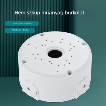 Műanyag félgömbkamera-tartó kábelvezető dobozzal mennyezeti szereléshez