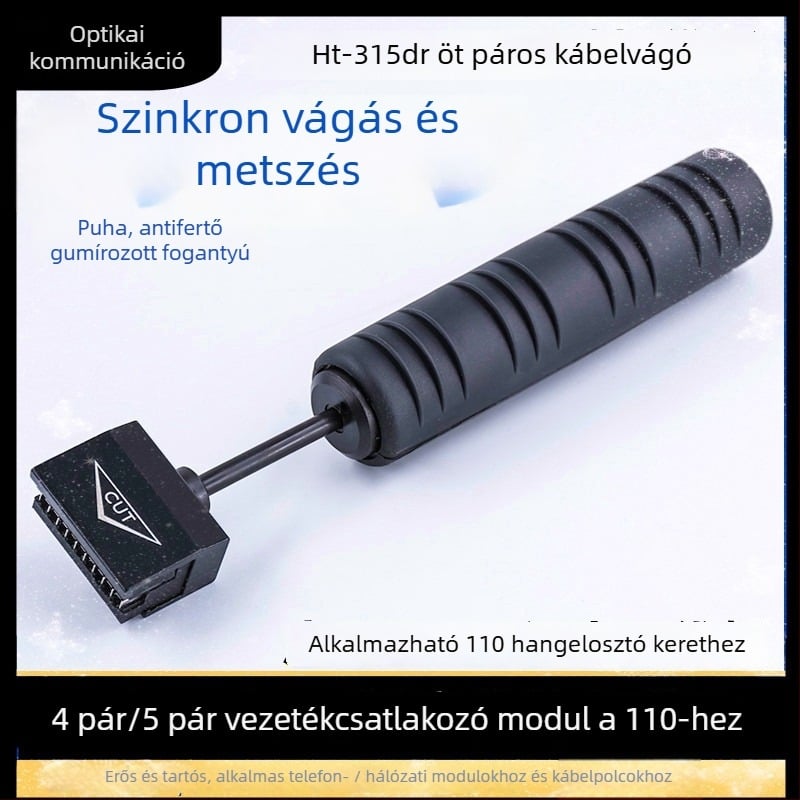 Kábelfűző eszköz elosztókerethez — kopásálló, alumínium burkolat, vágófej: A3 acél, rugó Mn65, súly 0,55 kg, Márka: GY