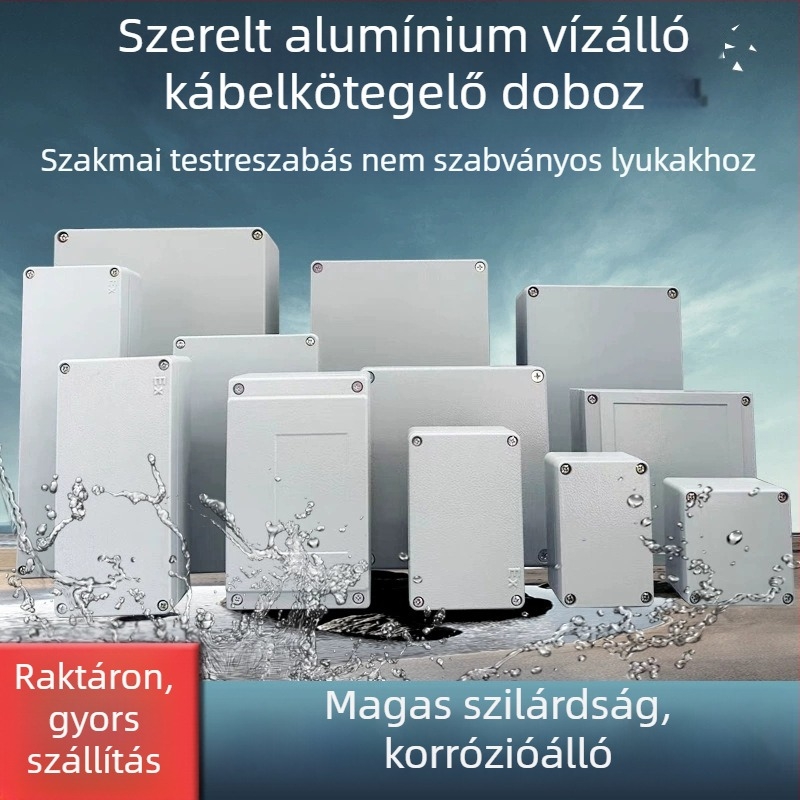 Öntött alumínium kültéri vízálló kötésdoboz, robbanásbiztos termináldoboz, esőálló burkolat