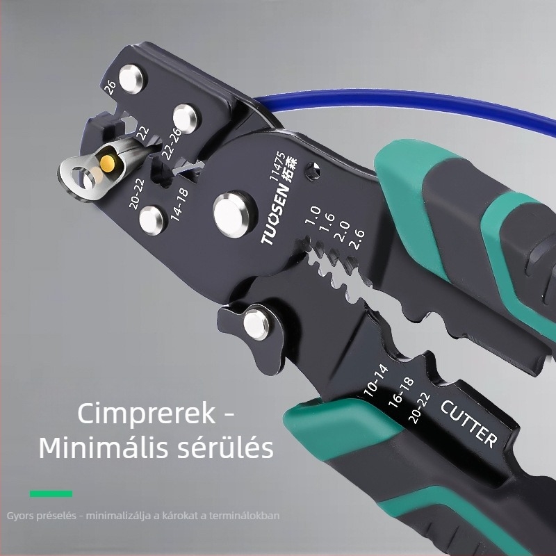 Topson antistatikus huzalnyíró és crimpelő fogó, 253 g