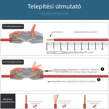 TL-112 Gyorsbekötésű terminál, 1 bemenet, 2 kimenet, T-típusú