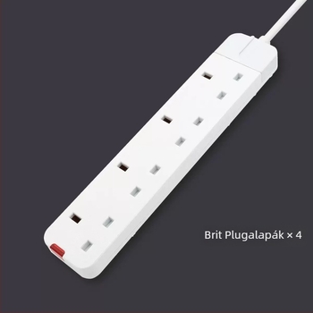 Hálózati elosztó brit szabvány szerint, 10A, 110V, UL tanúsított, 1500W