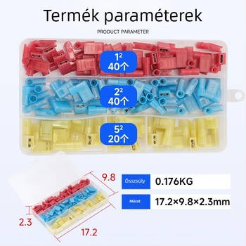 Hsai nylonból készült teljesen izolált zászló alakú női terminál, modell FLDNY 1.25-187, villanyszerelőknek