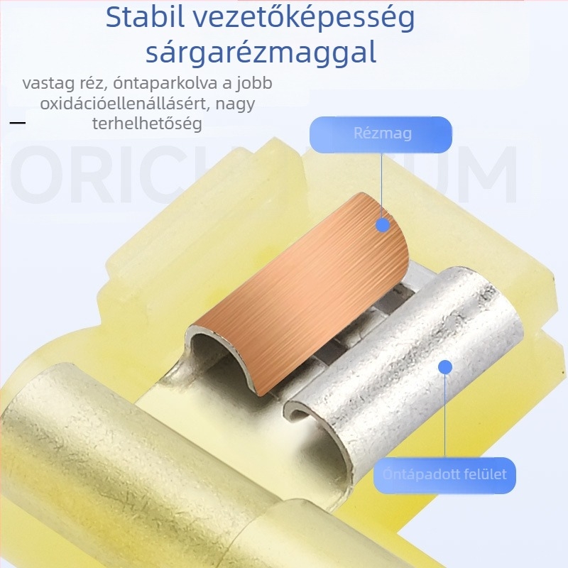 Hsai nylonból készült teljesen izolált zászló alakú női terminál, modell FLDNY 1.25-187, villanyszerelőknek