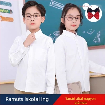 Gyermek ing – semleges nem, hosszú ujjú, Lolita stílus, tavasz–ősz, pamut-poliészter keverék