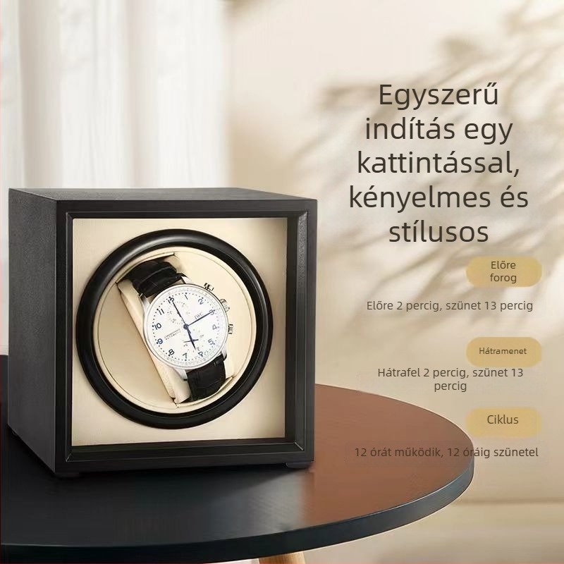 Mechanikus karóra felhúzó doboz – automatikus felhúzás, csendes működés, anti-magnetikus