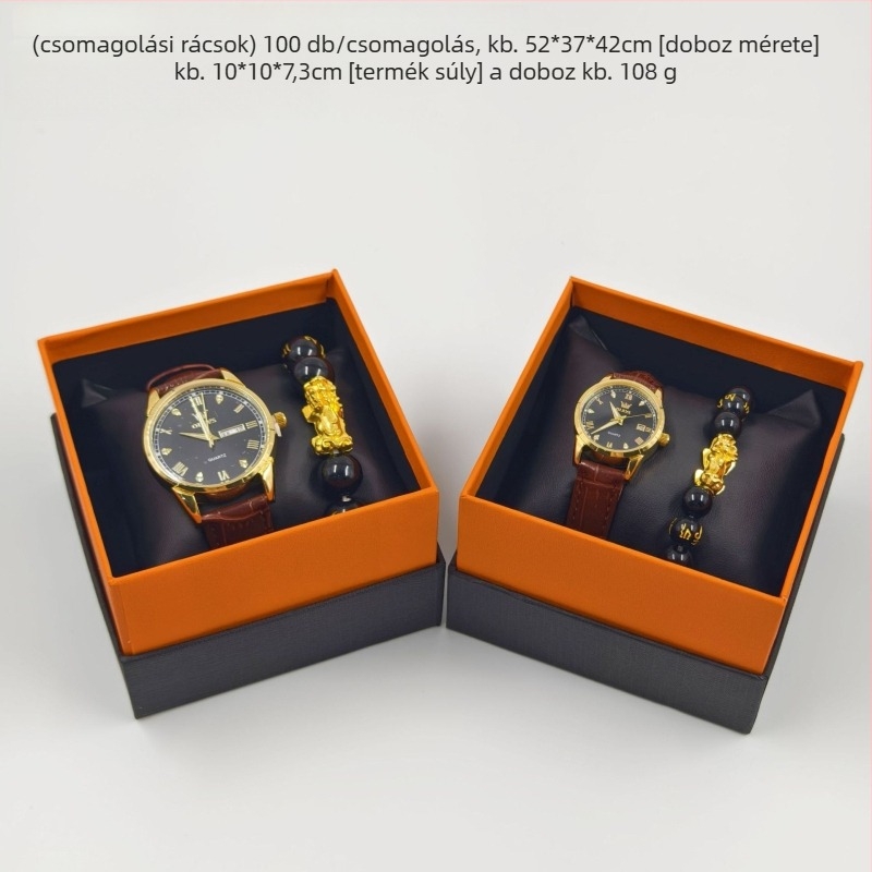 Aoli óra doboz - papír ékszer csomagolás, modell Middle Cover Watch Box, Cover-in-Cover, logó hőnyomás