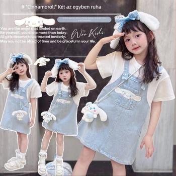 Gyerekeknek készült pamutpántos szoknya, édes stílus, 8 évnél idősebbeknek, nyárra