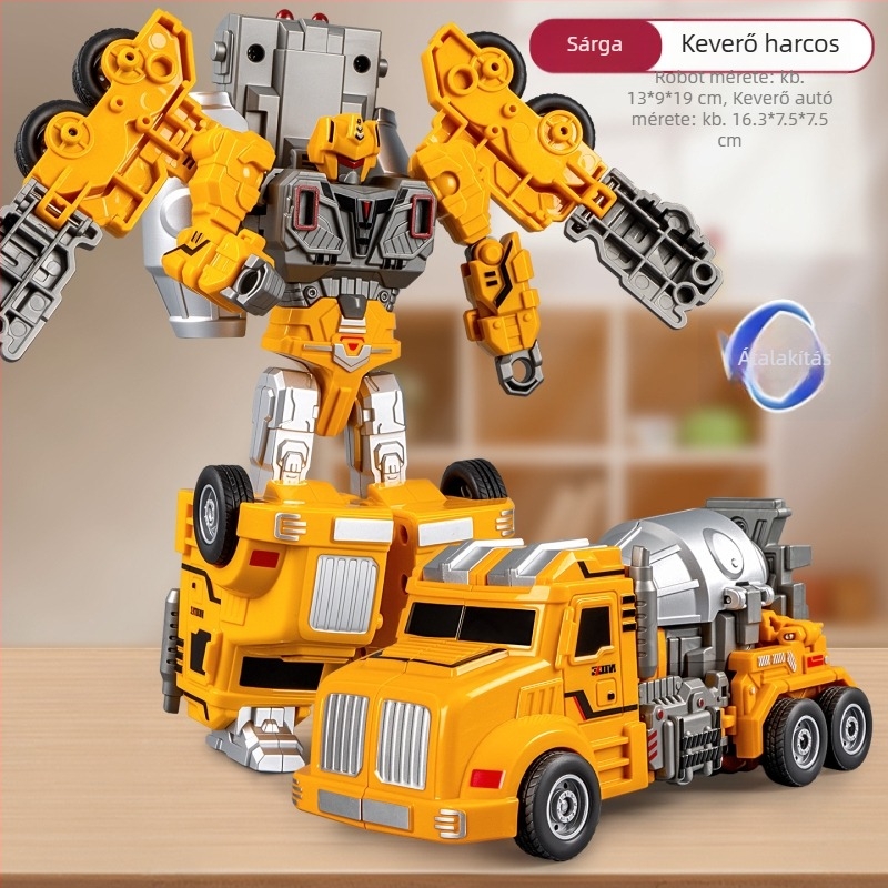 DIY kézzel átalakítható robot-teherautó modell – műanyag autómodell inerciás vezérléssel, szimulált katonai jármű